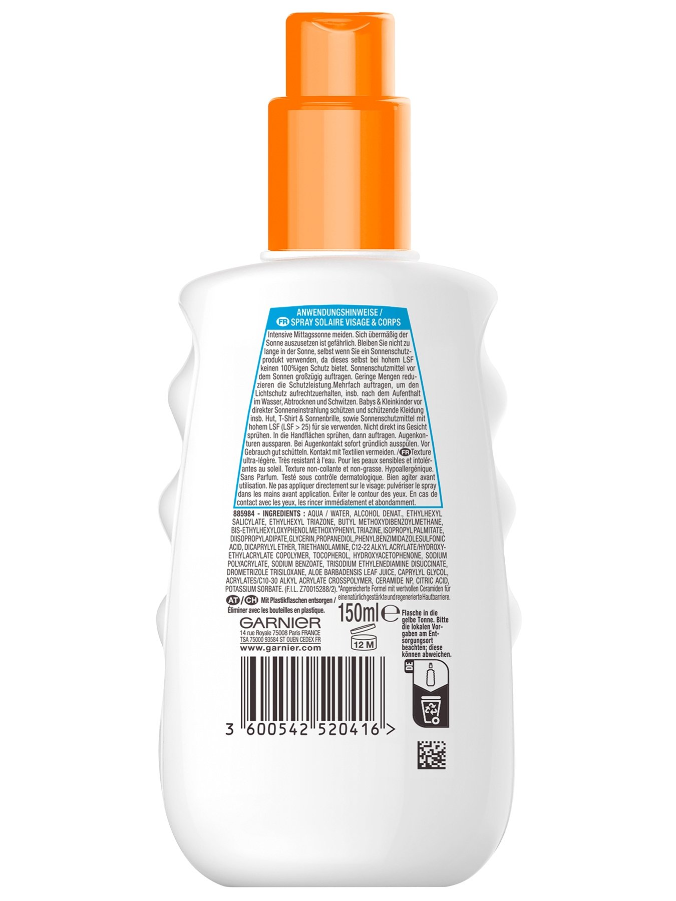 Sensitive expert+ Sonnenschutz-Spray LSF 50+ - Produkt Rückansicht